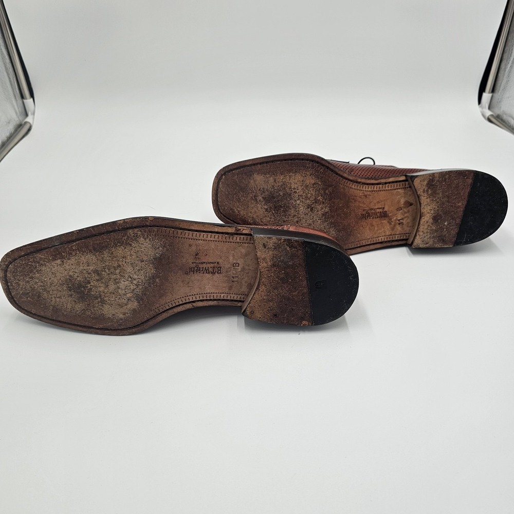 E.T. Wright Men's Brown Perforated Leather Oxford Dress Shoes Size 11B Made...‎ - Picture 7 of 8